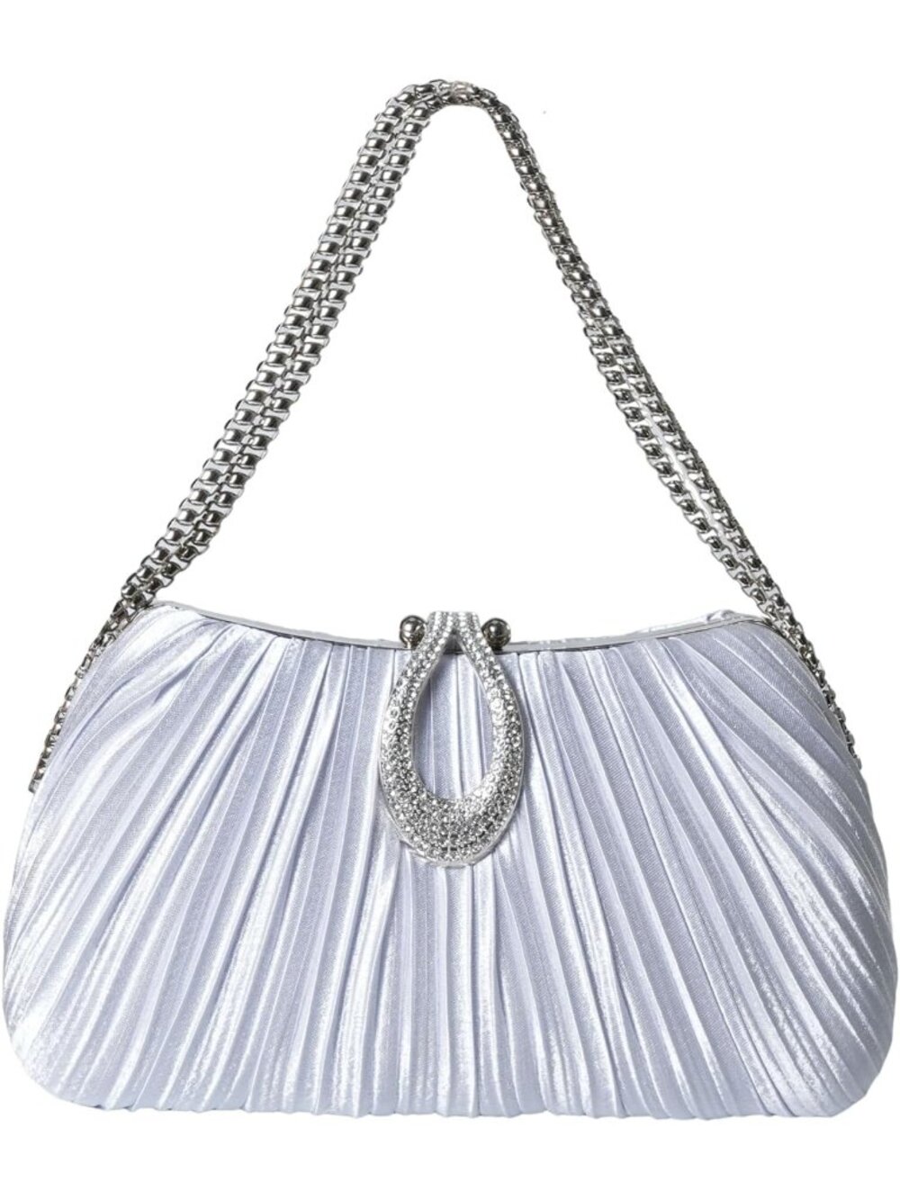 👜 Women's Silver Elegant Sparkling Evening Bags for Wedding Galas Formal Events